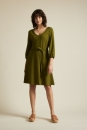 LANIUS Kleid mit Taillierung - olive